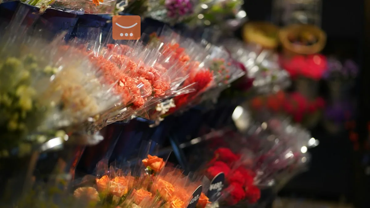 بستهبندی گلفروشی؛ سلفون، سطل و کیسه حمل
