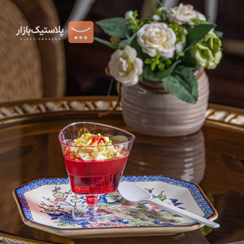 مینی جام یکبارمصرف طلقی سه گوش