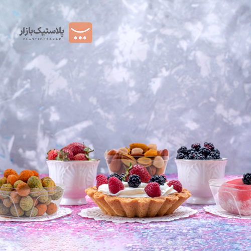 ظرف دسر کریستالی یکبارمصرف درب دار ونوس 3