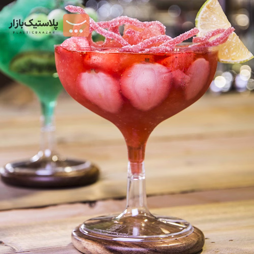 جام یکبارمصرف طلقی پایه دار 300سی سی روژین