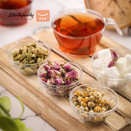 پیاله پلاستیکی درب‌دار ۵۰ سی‌سی هلنسا