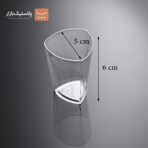 لیوان شات یکبارمصرف مثلثی ۵۰ سی سی لونا