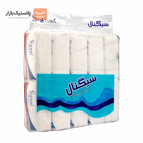 دستمال کاغذی فلکسی ۱۰۰برگ بسته‌بندی نایلونی ۱۰تایی سیگنال