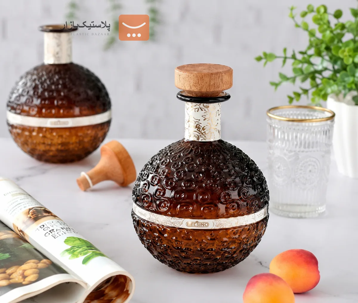 بطری آب درب چوبی بلسینو 