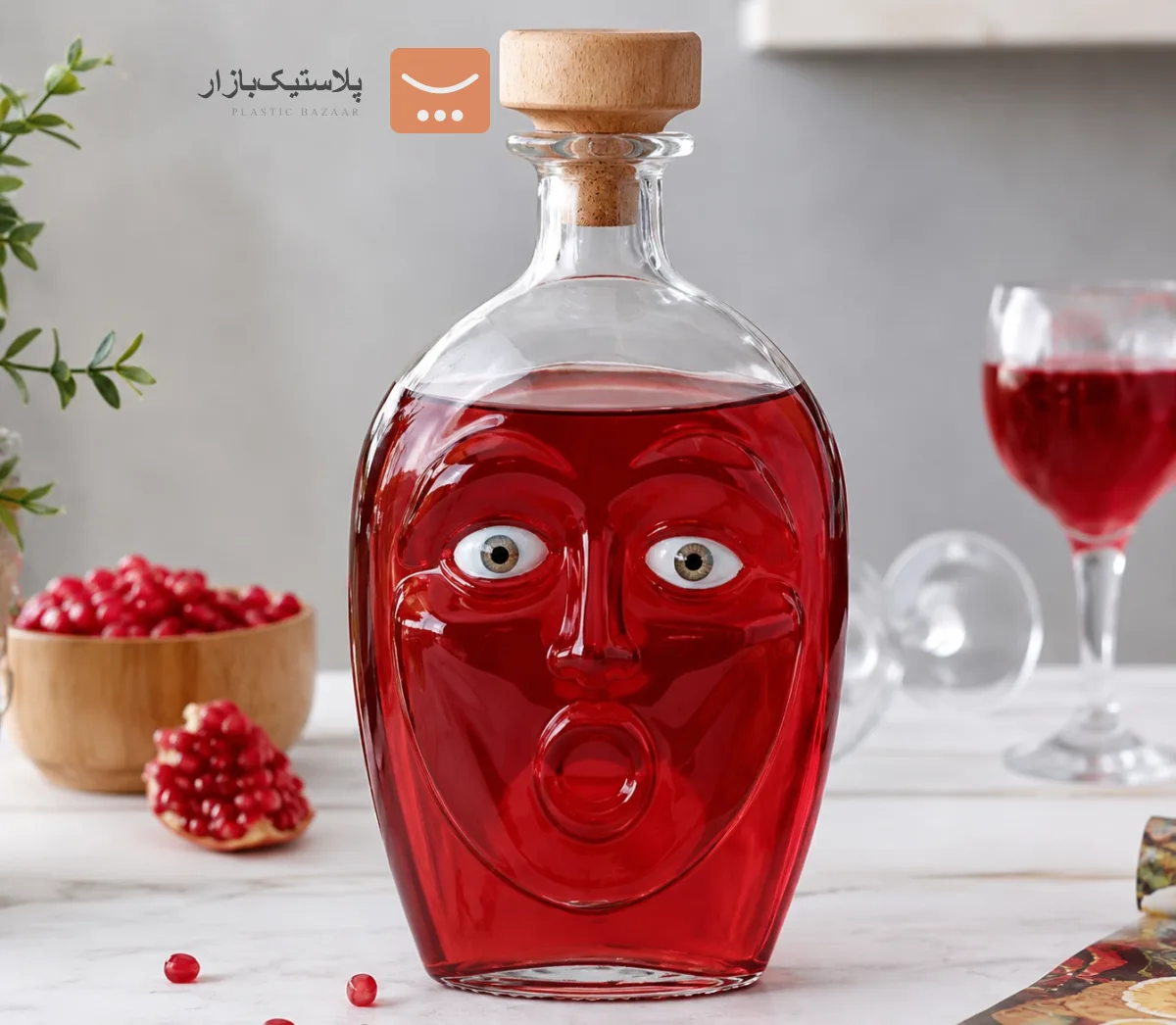 بطری آب درب چوبی هوپ