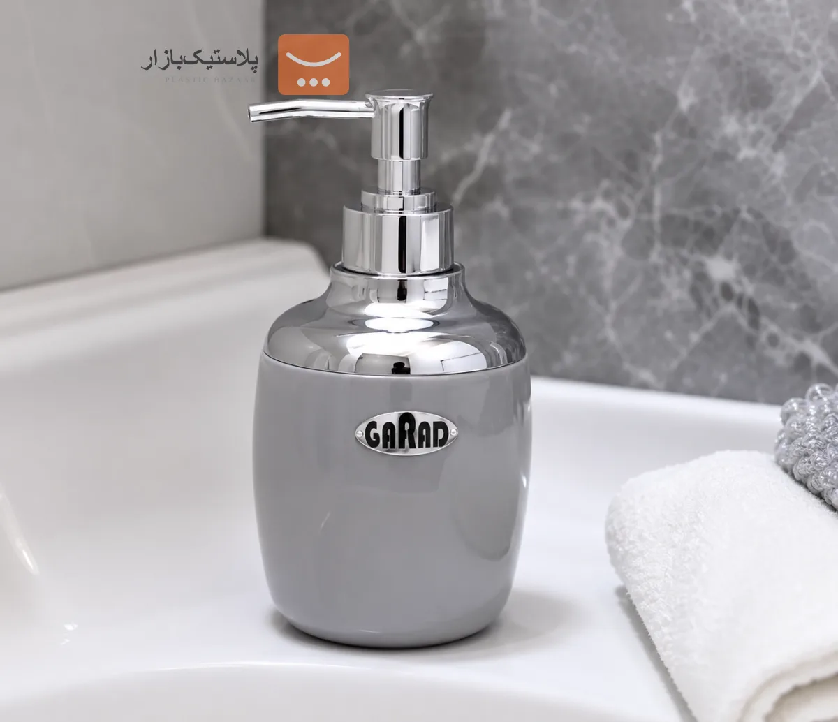 جا مایع بهداشتی گرد درب کروم