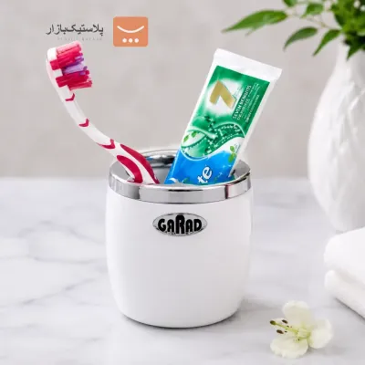 جا مسواک بهداشتی گرد درب کروم